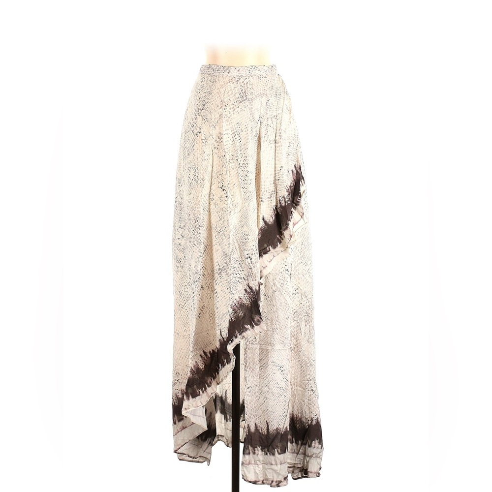 T&J Designs Asymmetrical Cream and Black Skirt